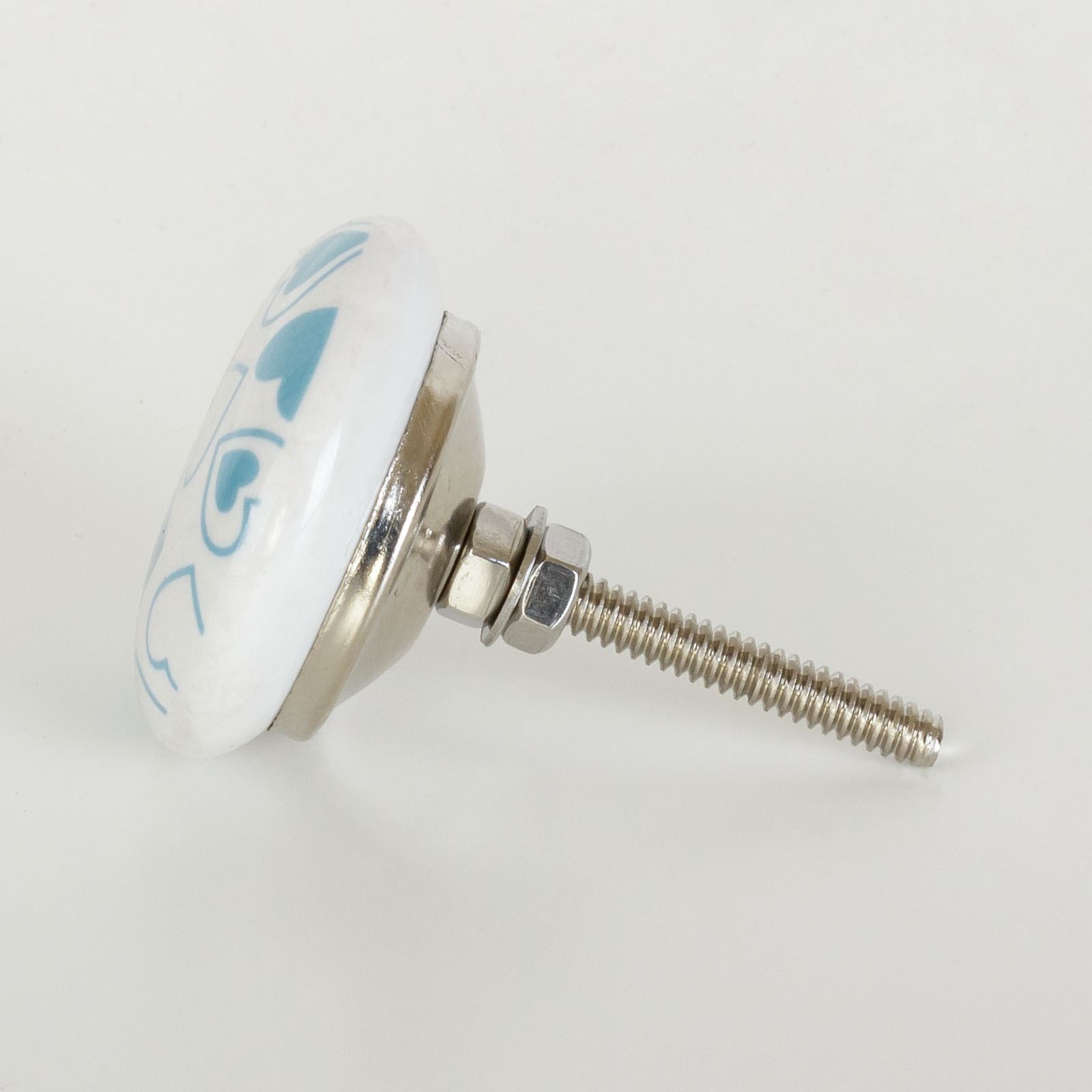 Blue White Navy Ceramic Door Knobs Handles Furniture Drawer Pulls