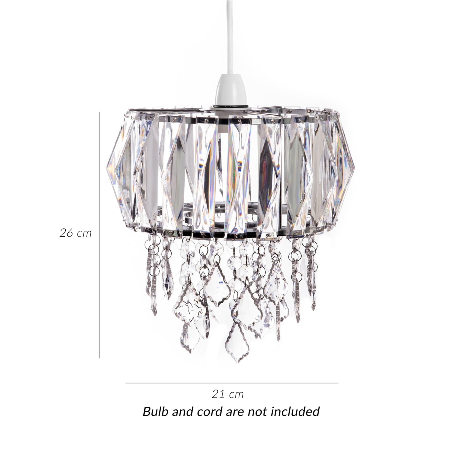 Modern Chandelier Ceiling Light Shades Acrylic Crystal Droplet Pendant Lampshade - Picture 65 of 92