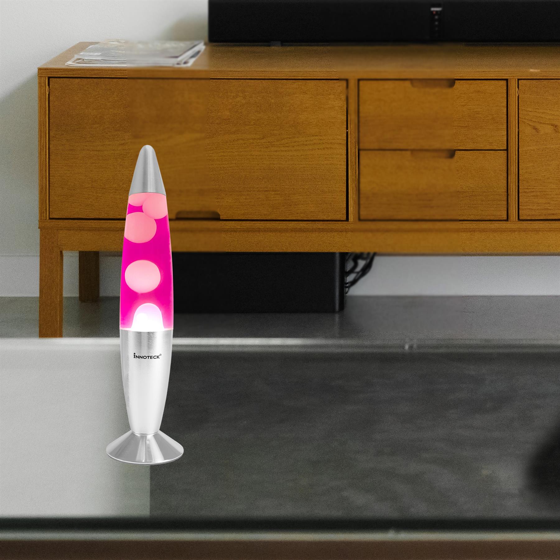 Innoteck Contemporary 13'' Lava Lamp Night Light Peaceful Motion Relaxation - Picture 15 of 20