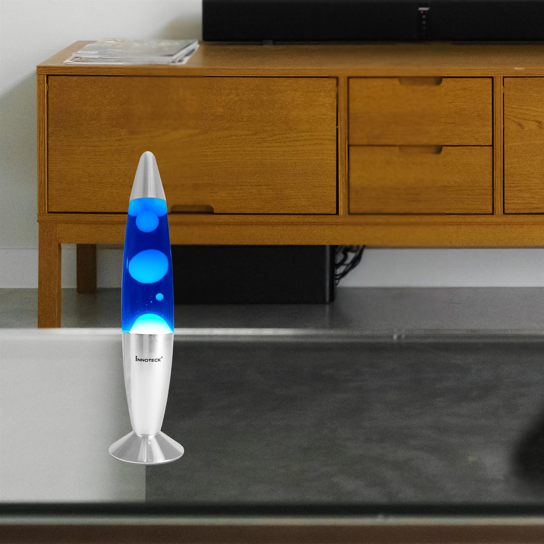 Innoteck Contemporary 13'' Lava Lamp Night Light Peaceful Motion Relaxation - Picture 6 of 20