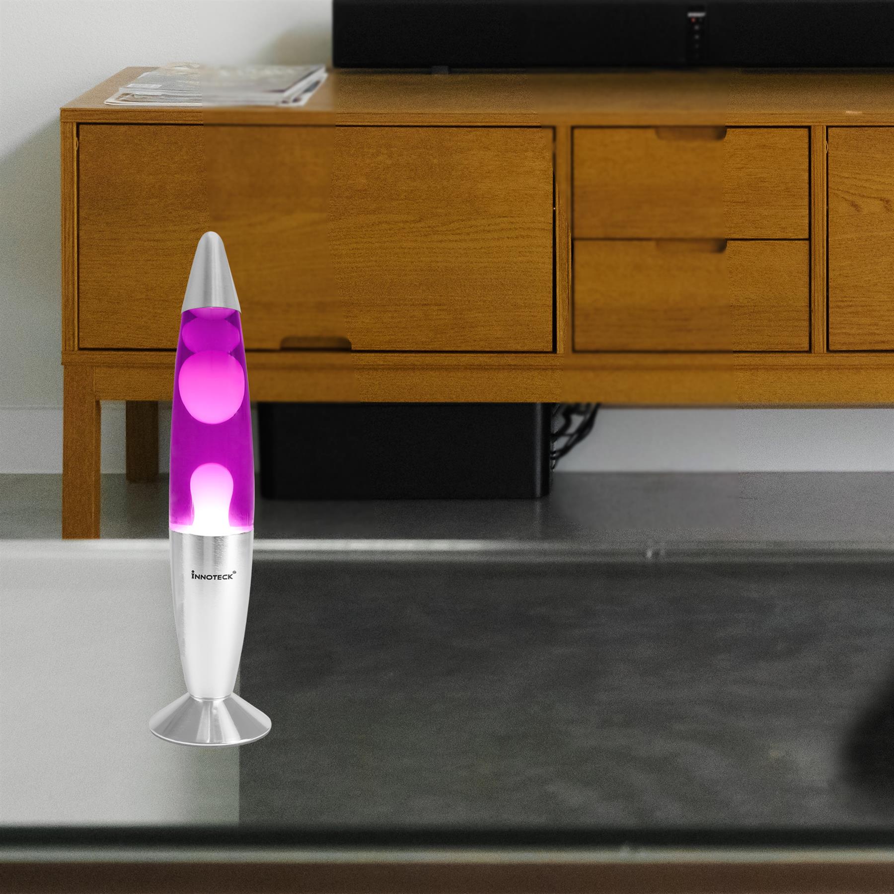 Innoteck Contemporary 13'' Lava Lamp Night Light Peaceful Motion Relaxation - Picture 20 of 20