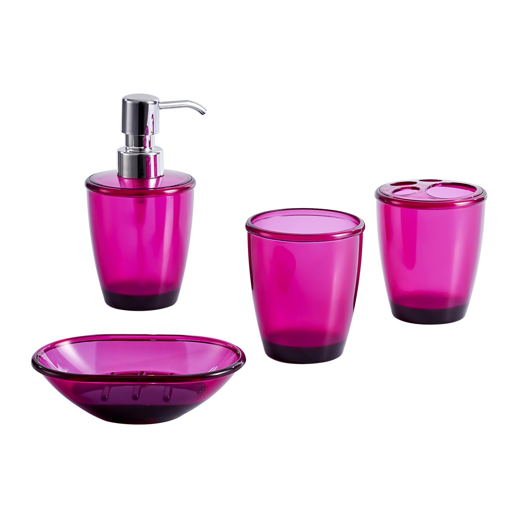 Bathroom Accessories Set 4pcs - Dispenser, Brush Holder, Tumbler and Dish - Picture 8 of 13