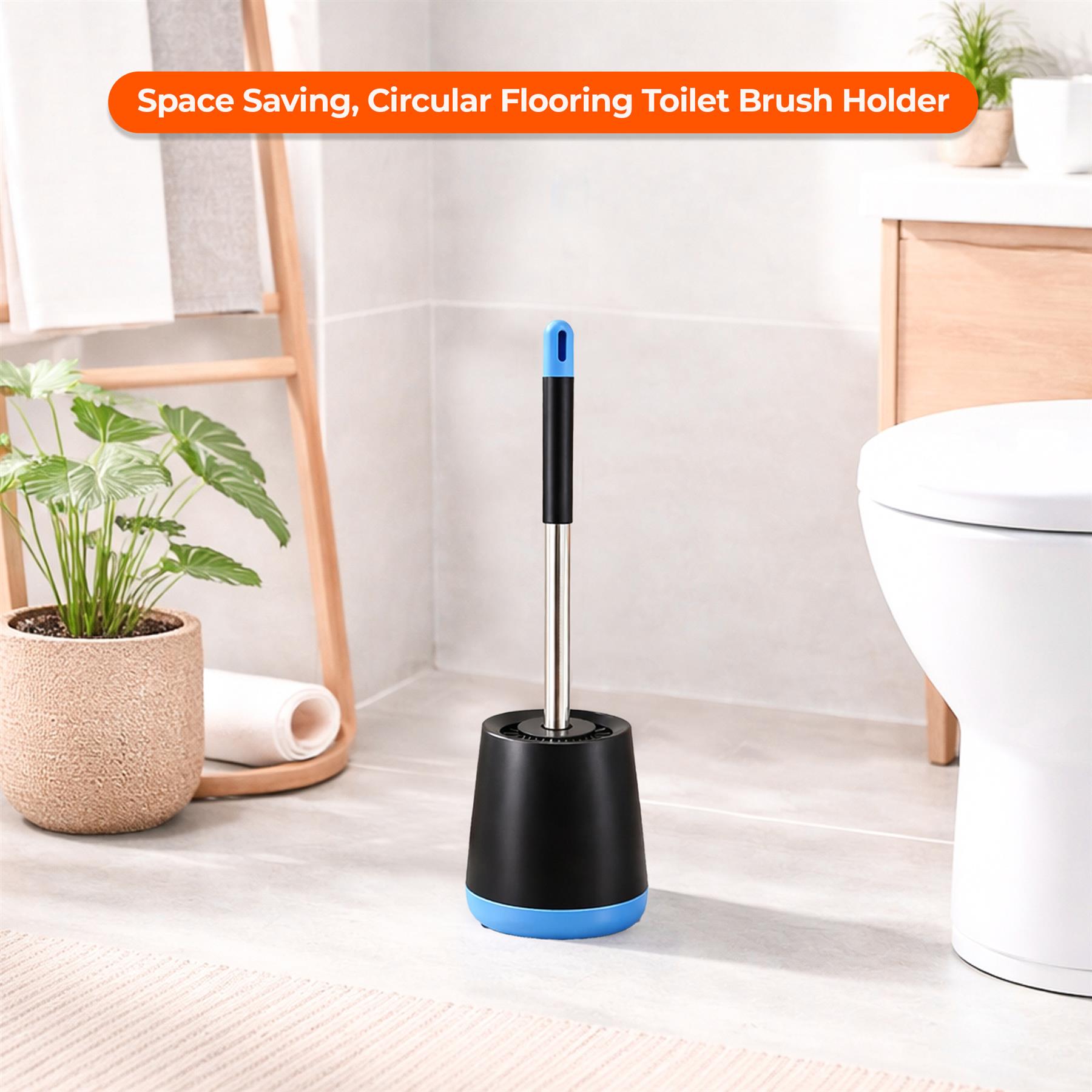 Innoteck Toilet Brush Silicone Premium Bristle Toilet Brush and Holder Set