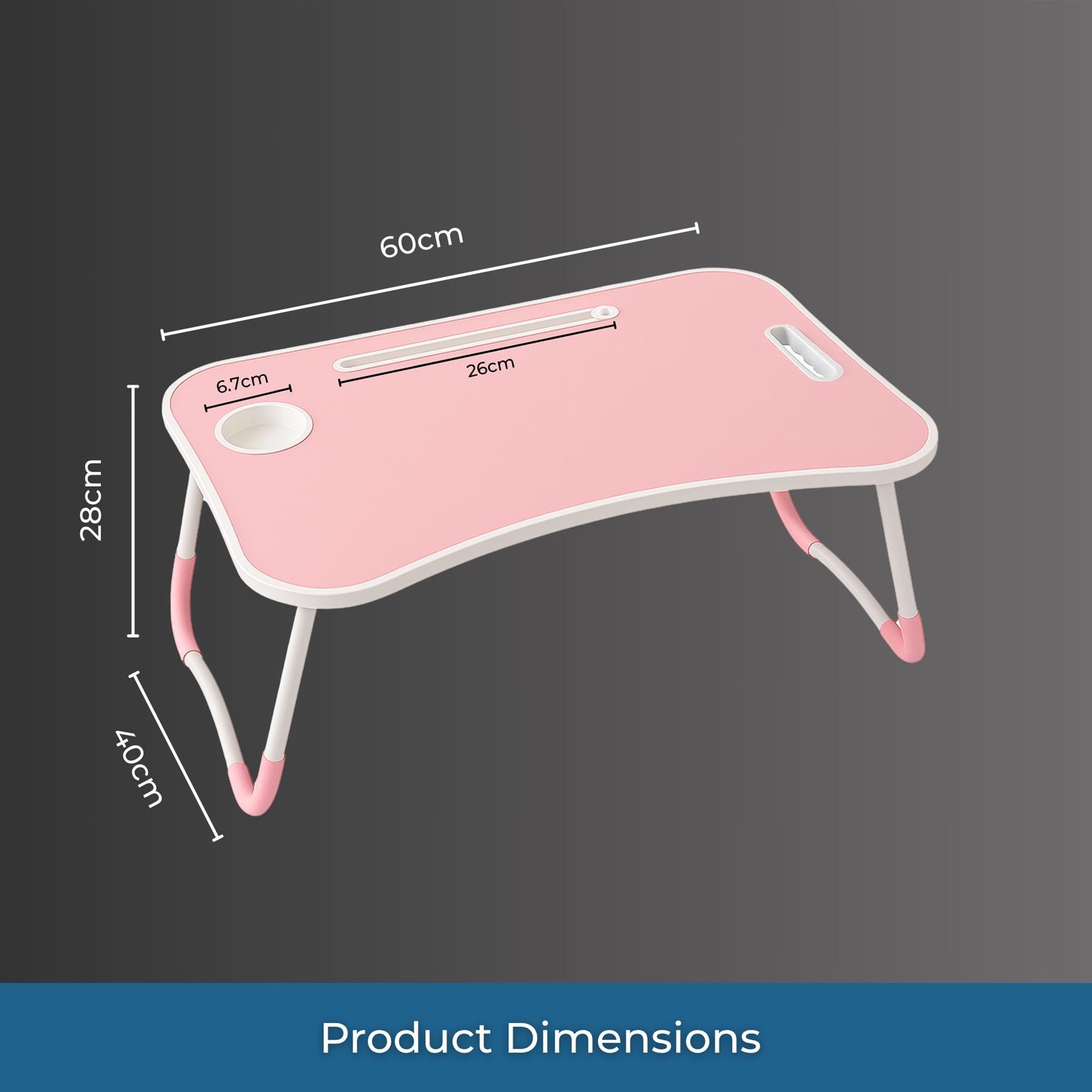 Faltbarer Laptoptisch Tragbar Bett Sofa Schoß Tablett Ladefach und Getränkehalter - Bild 34 von 42