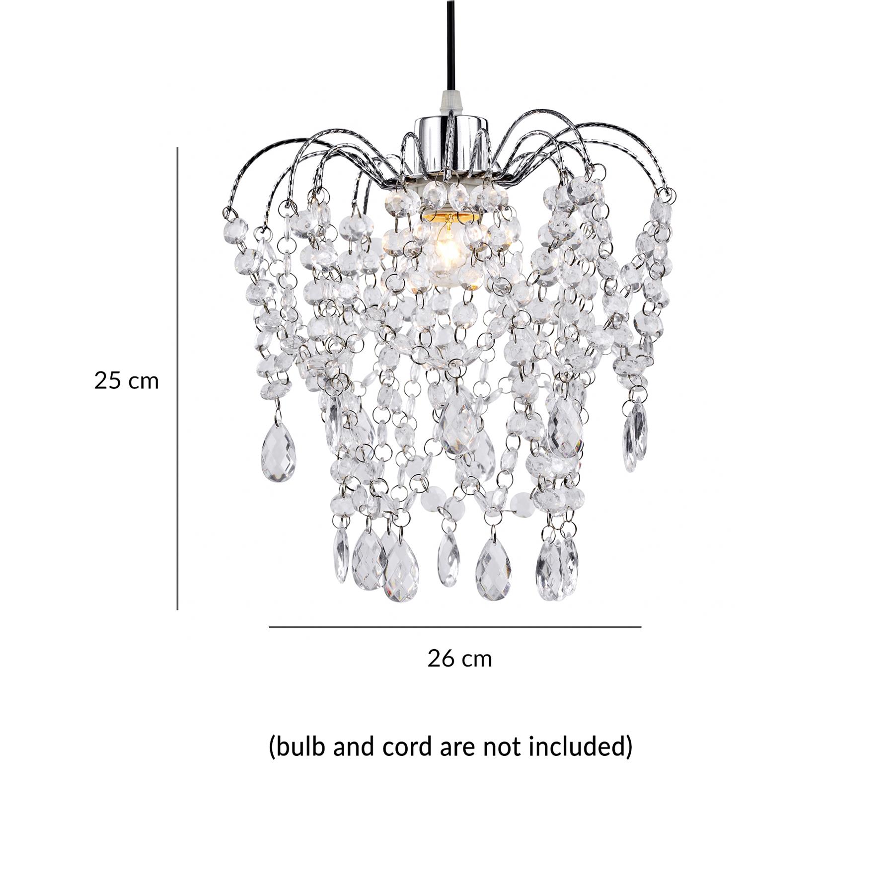 Modern Chandelier Ceiling Light Shades Acrylic Crystal Droplet Pendant Lampshade - Picture 90 of 92