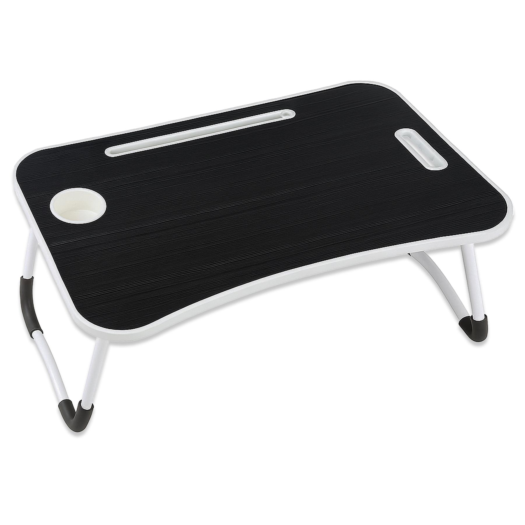 Faltbarer Laptoptisch Tragbar Bett Sofa Schoß Tablett Ladefach und Getränkehalter - Bild 3 von 42