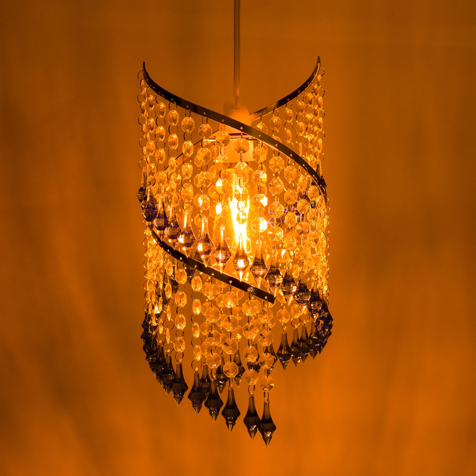 Modern Chandelier Ceiling Light Shades Acrylic Crystal Droplet Pendant Lampshade - Picture 85 of 92