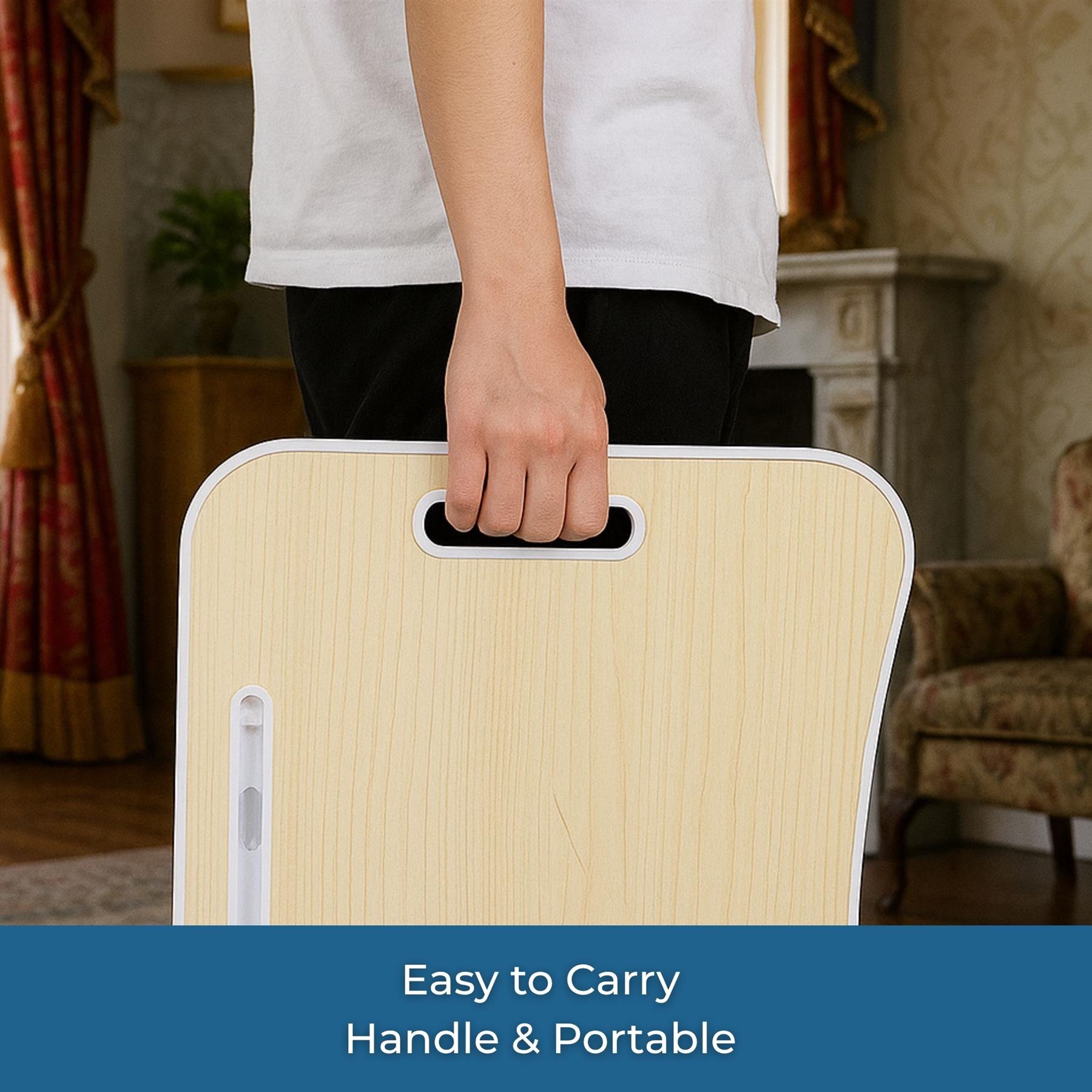 Faltbarer Laptoptisch Tragbar Bett Sofa Schoß Tablett Ladefach und Getränkehalter - Bild 24 von 42