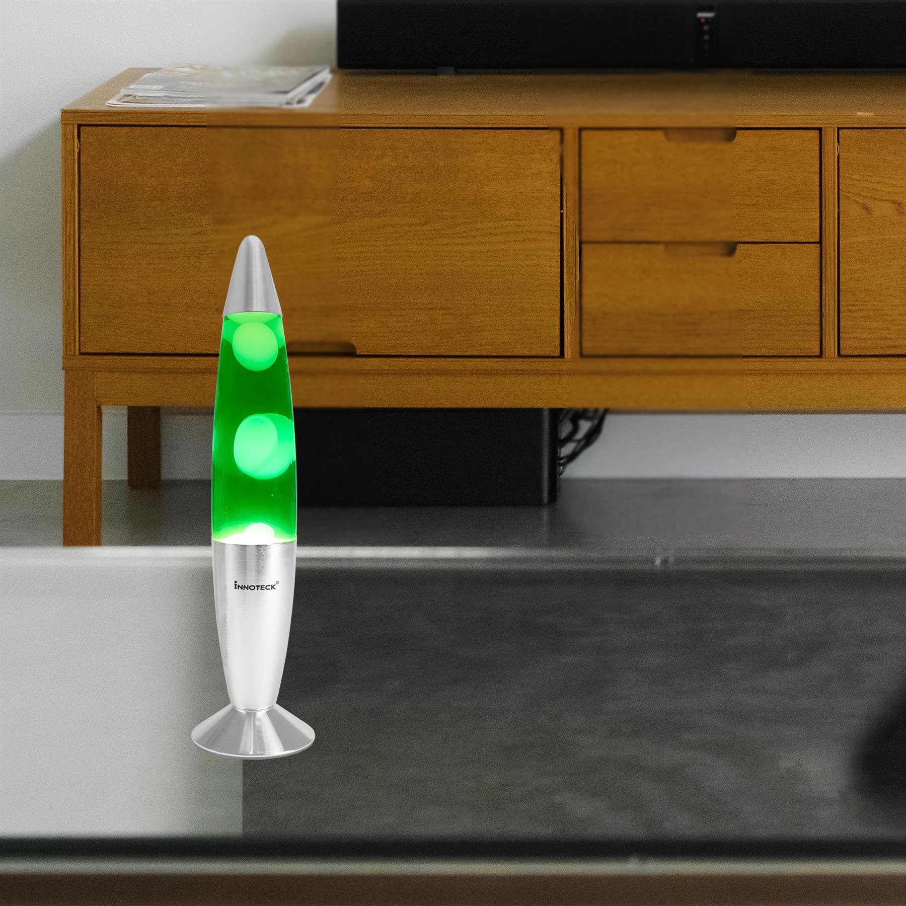 Innoteck Contemporary 13'' Lava Lamp Night Light Peaceful Motion Relaxation - Picture 10 of 20