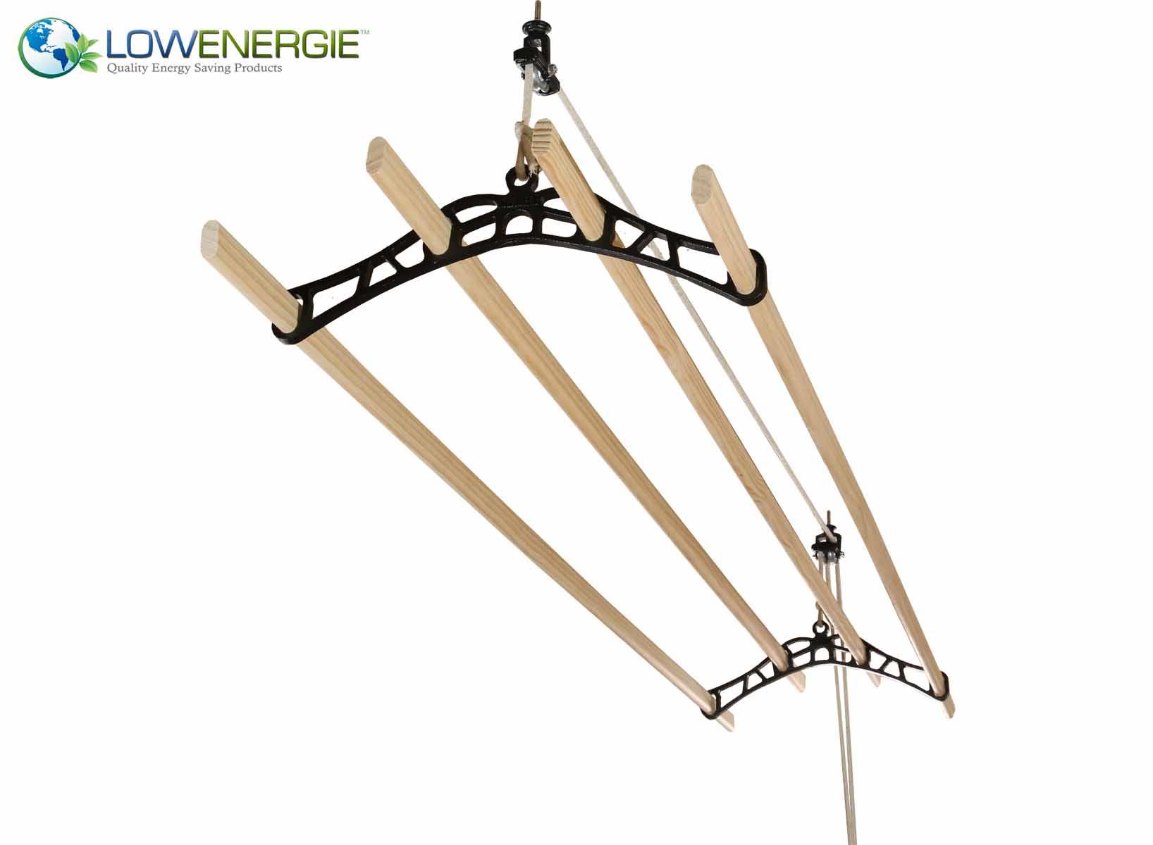 4 Lath Clothes Airer Ceiling Laundry Rack Maid Victorian Maiden Kitchen Dryer - Picture 12 of 14