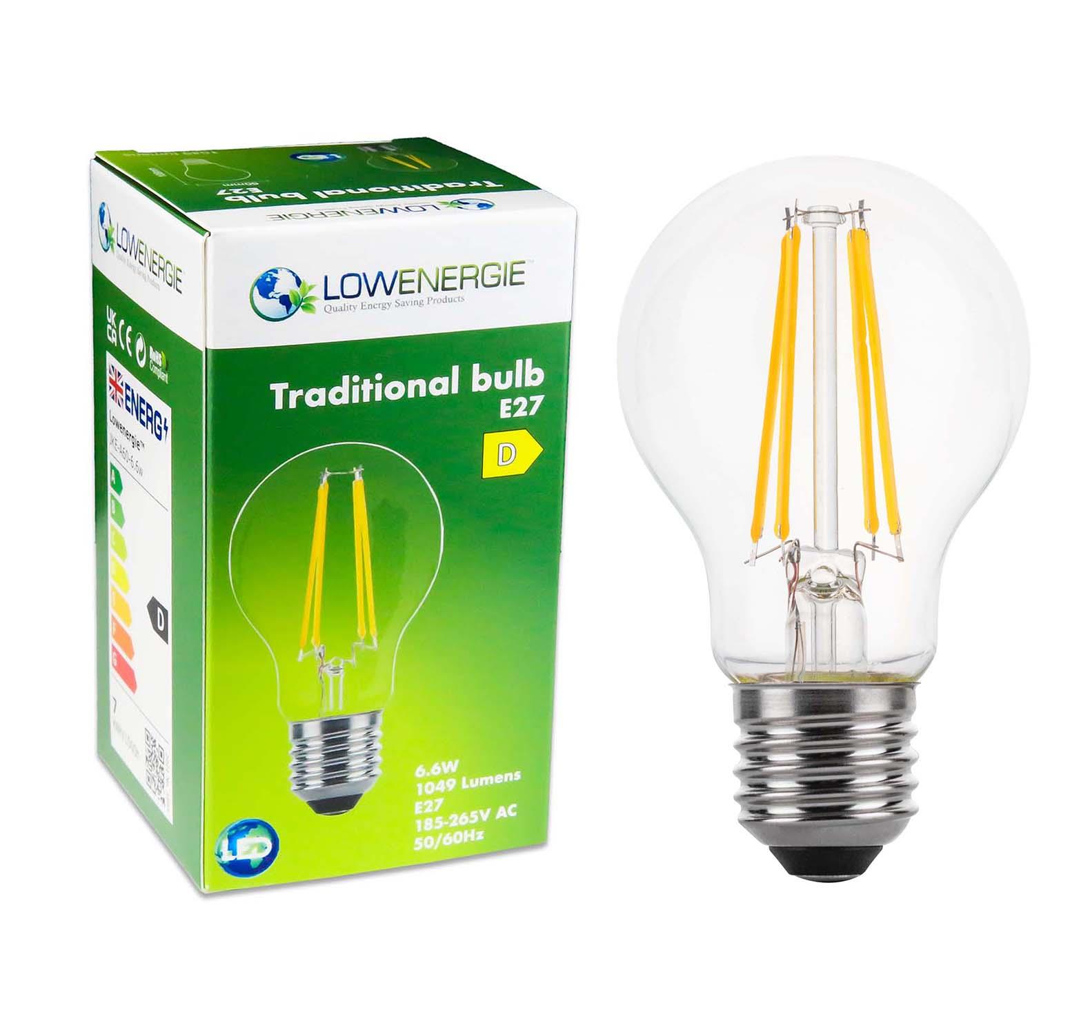 LED Light Bulb Filament 2700k andle Golf Ball A60 E14 E27 B22 Warm White Screw - Picture 18 of 26