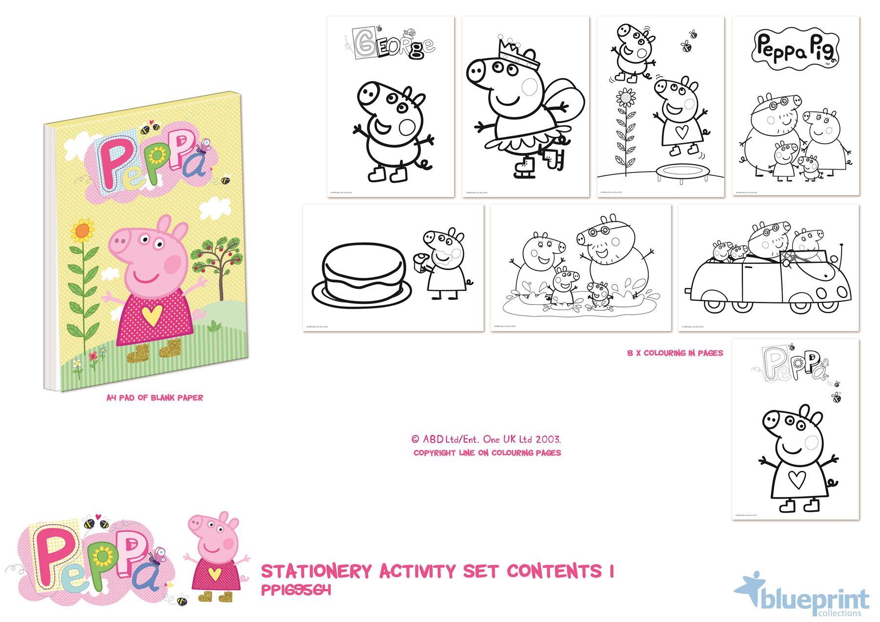 Peppa Pig Children's Activity Set Pad & Colouring Pages | eBay