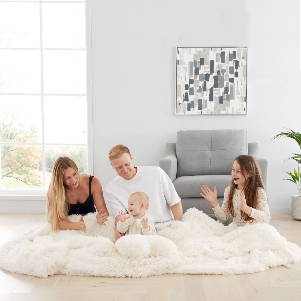 Catherine Lansfield Large Cuddly Deep Pile Faux Fur 245x280cm Blanket Throw - Produktbild 8