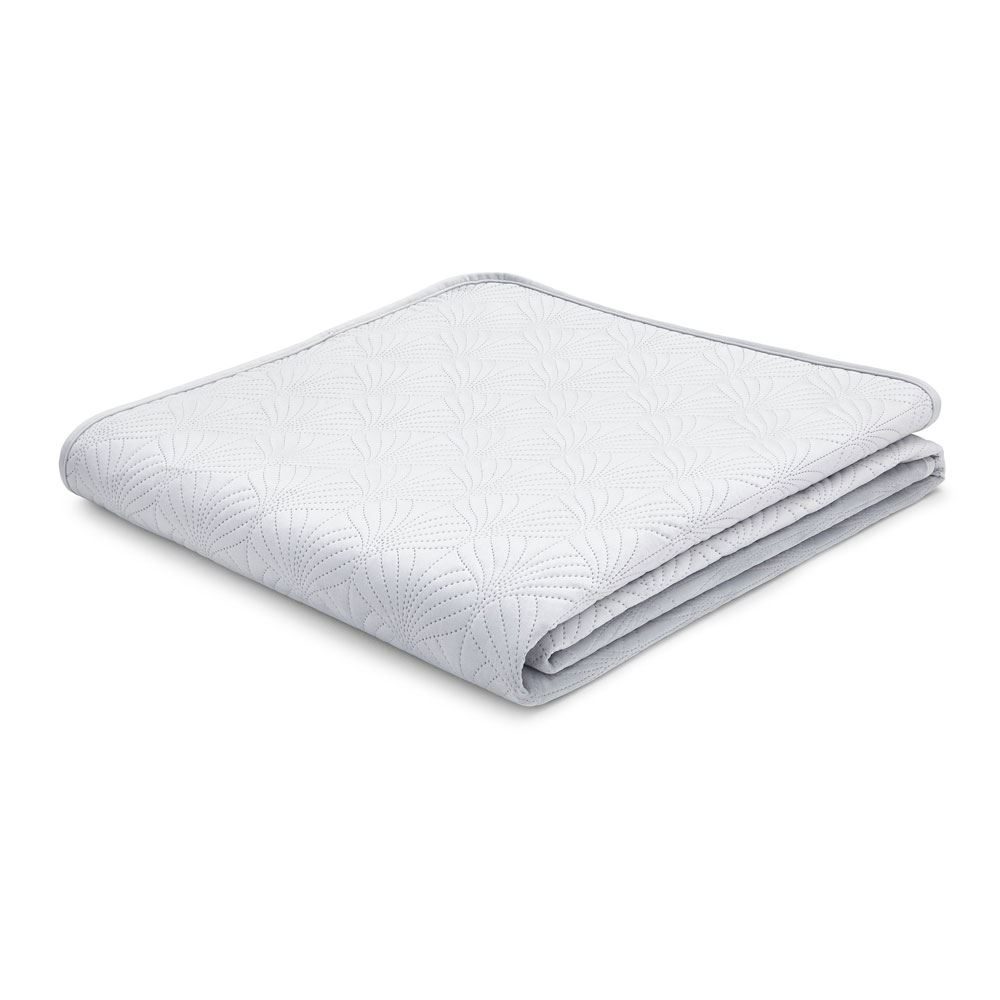 Catherine Lansfield Art Deco Pearl Shell Quilted Bedspread Textured Bedding UK - Produktbild 2