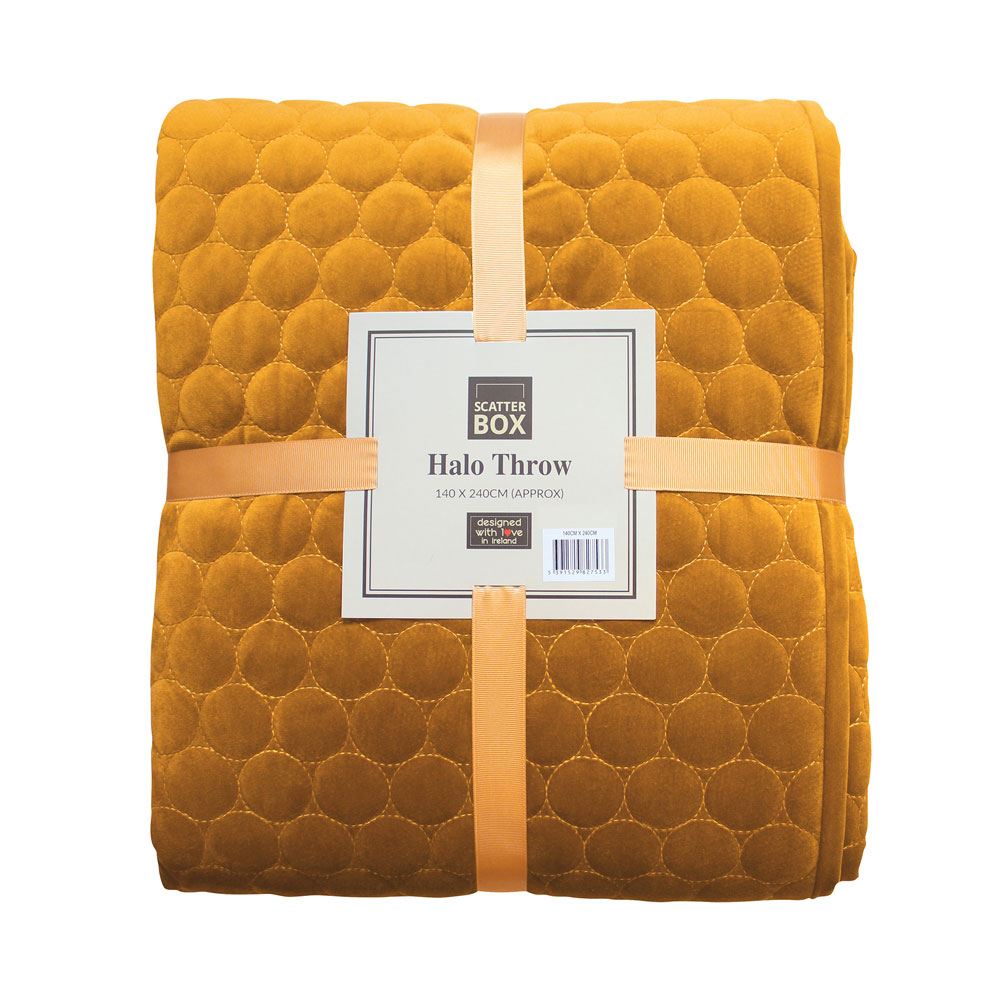 Scatter Box Halo Embroidered Velour Bedspread Bedding Bedroom Coverlet UK - Produktbild 6