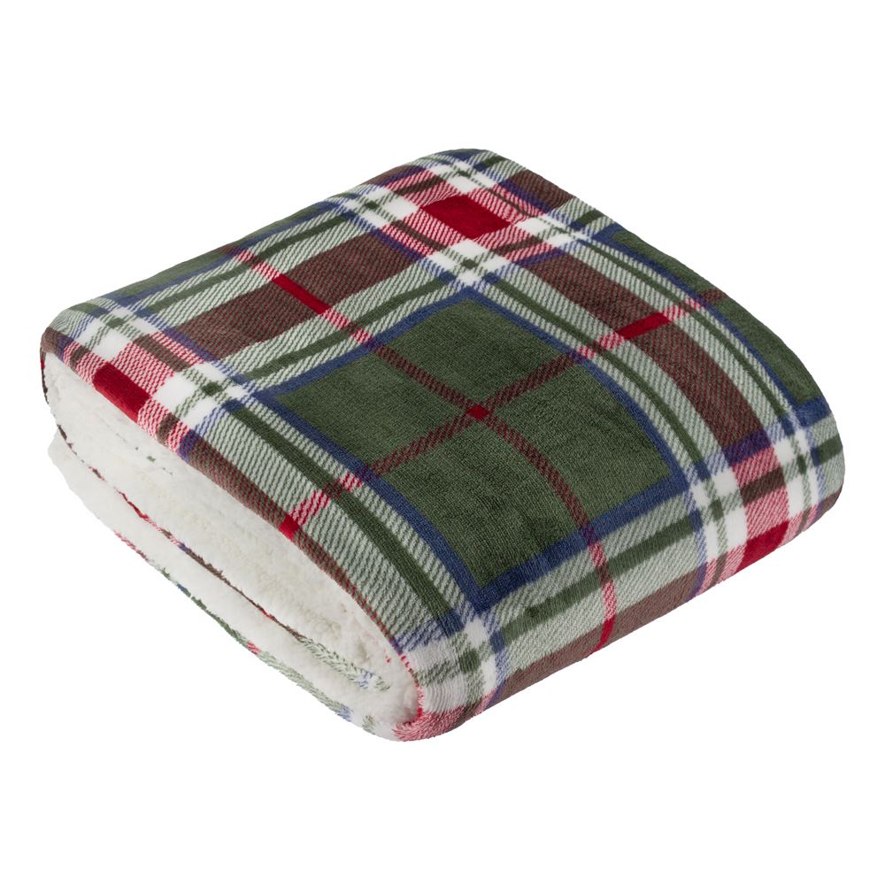 Wylder Braemar Überwurf Karo super weiches Sherpa Fleece
