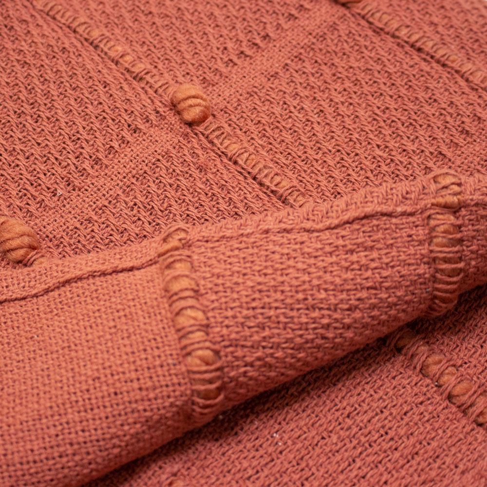 Furn Motti Knitted Tuft Cotton Rich Tasselled Throw Blanket Soft Cosy Home UK