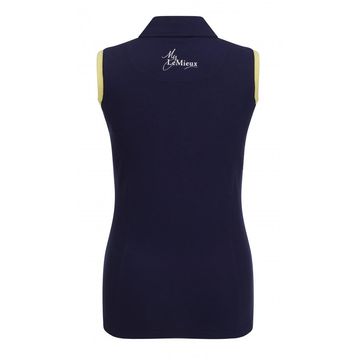 My LeMieux Sleeveless Polo Shirt Technical Wicking Stretch Top