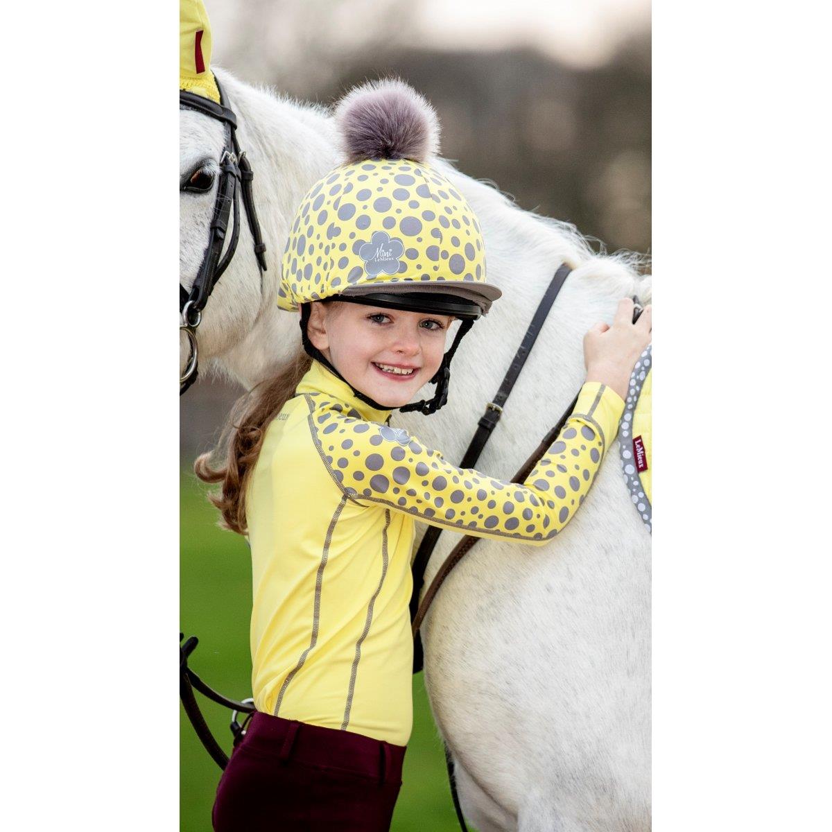 LeMieux Mini Pom Pom Skull Hat Silk XC Matchy Matchy