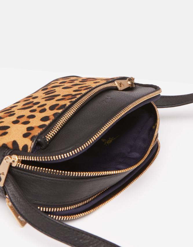 joules black leather bag