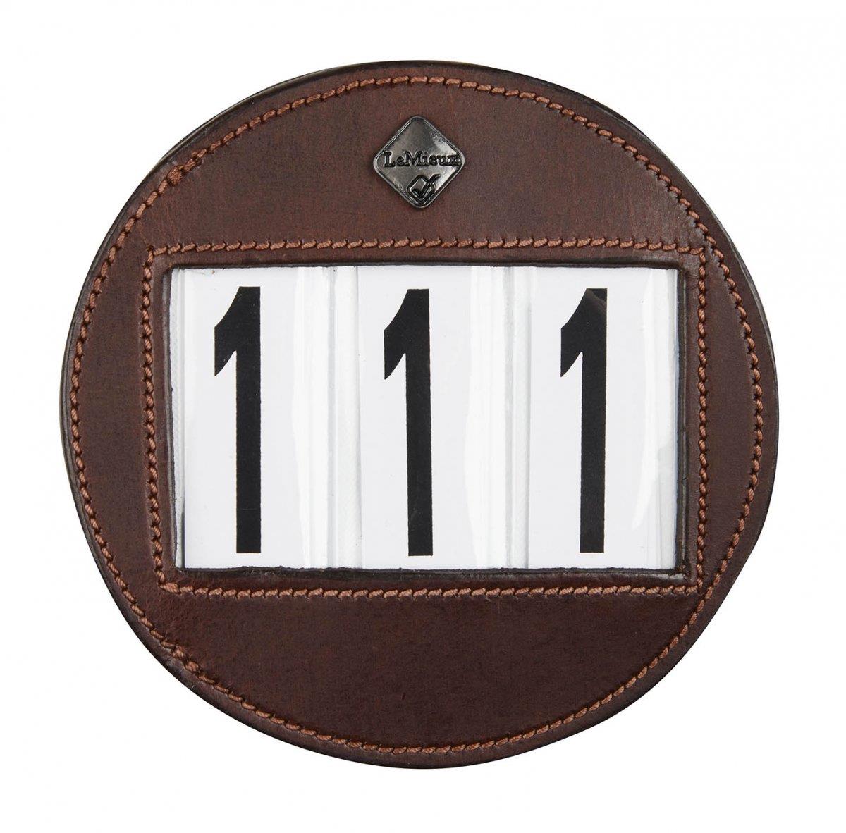 LEMIEUX ROUND LEATHER Bridle Number Holder Competition Dressage £18.