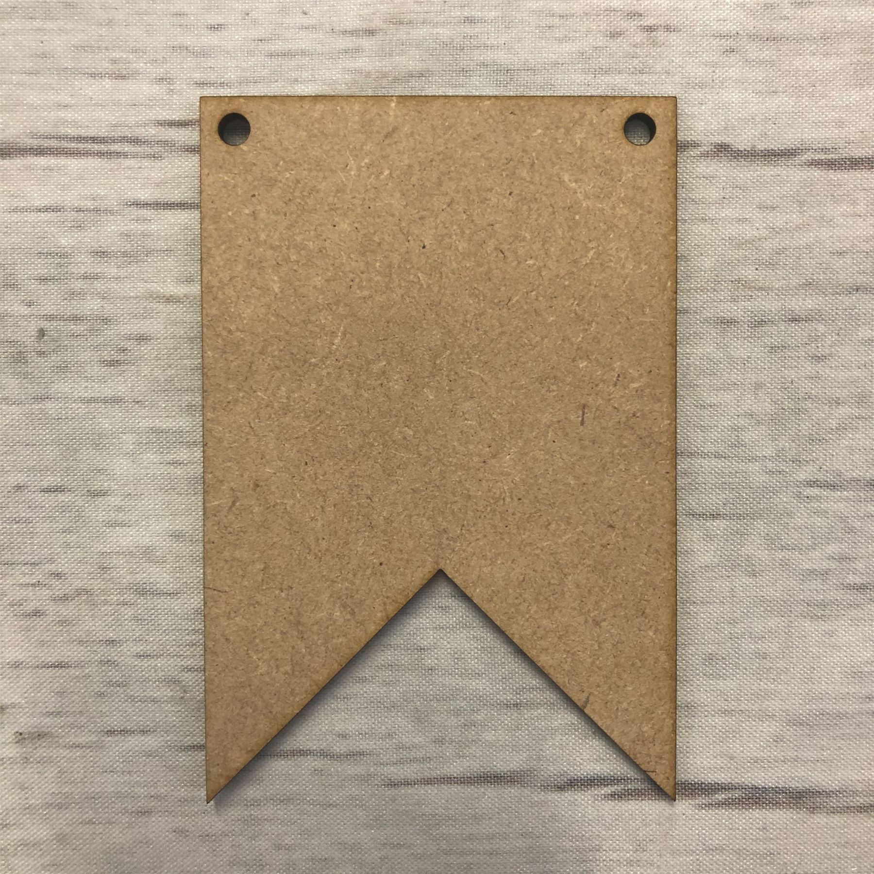 Bunting - Double Pointed MDF Wood Bunting Base Wooden Blank Craft - Picture 5 of 5