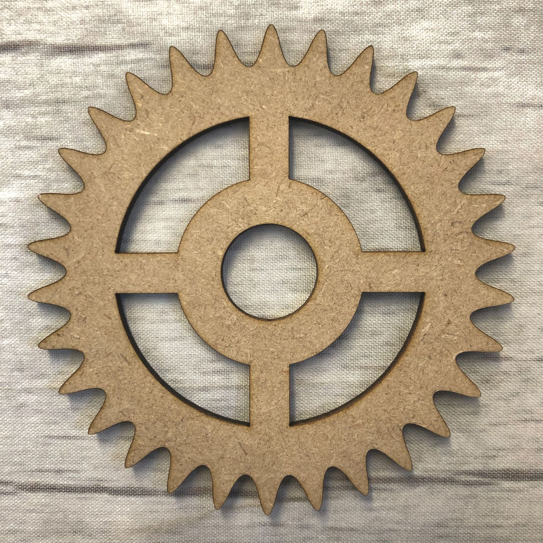 Cog 1 MDF Wood Miscellaneous Base Wooden Blank Craft - Picture 2 of 5