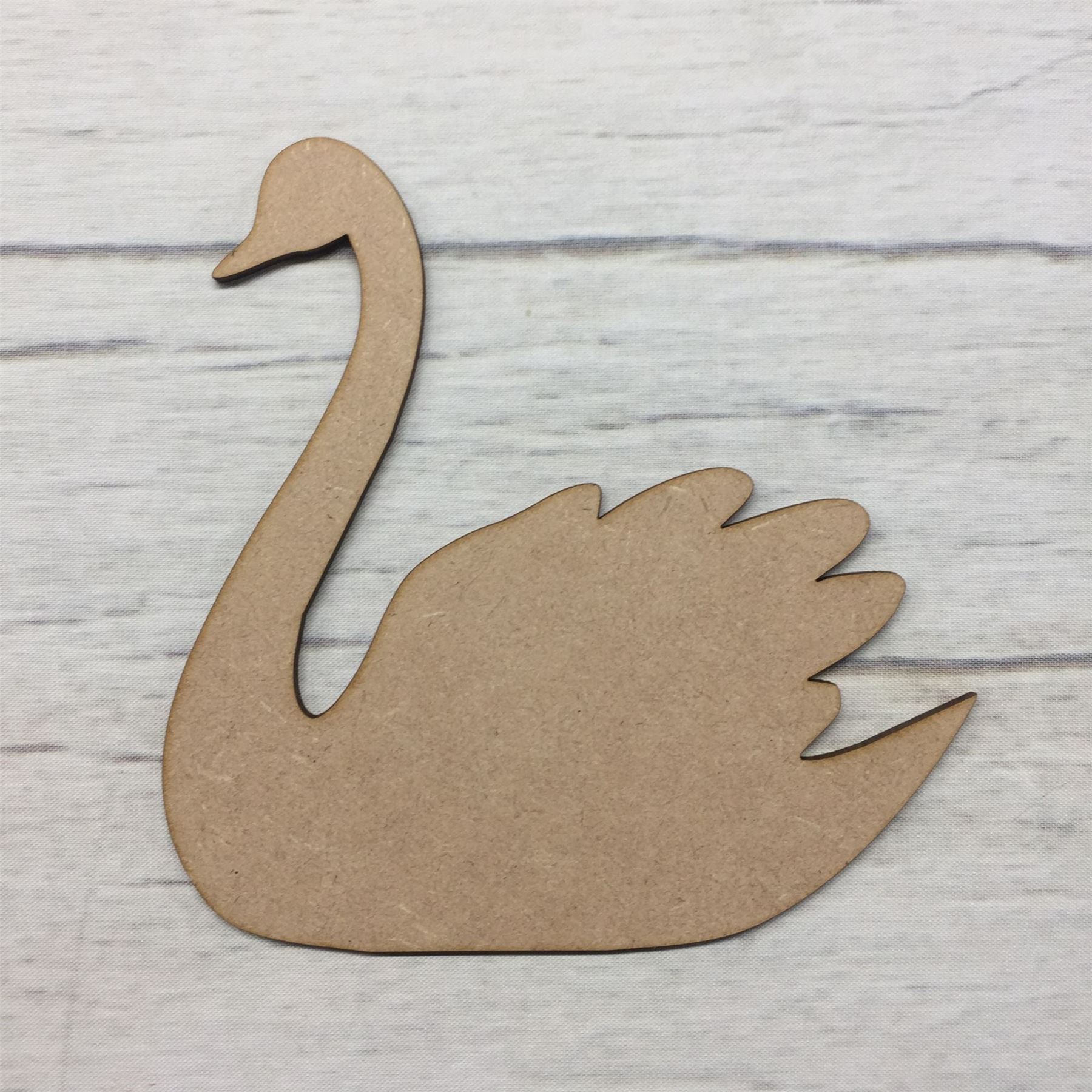 Swan 1 MDF Wood Animals Base Wooden Blank Craft - Picture 3 of 5
