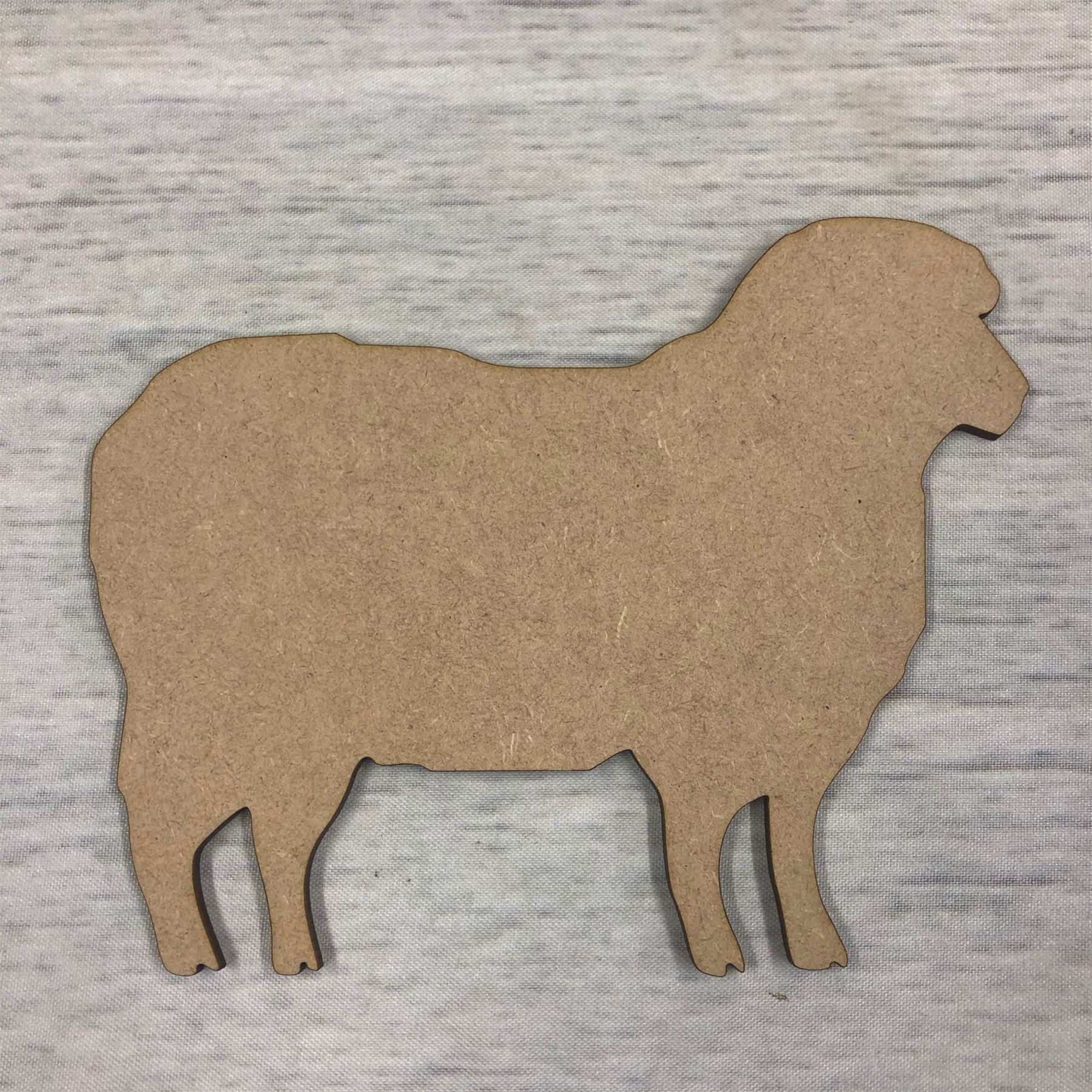 Sheep MDF Wood Animals Base Wooden Blank Craft - Picture 2 of 5