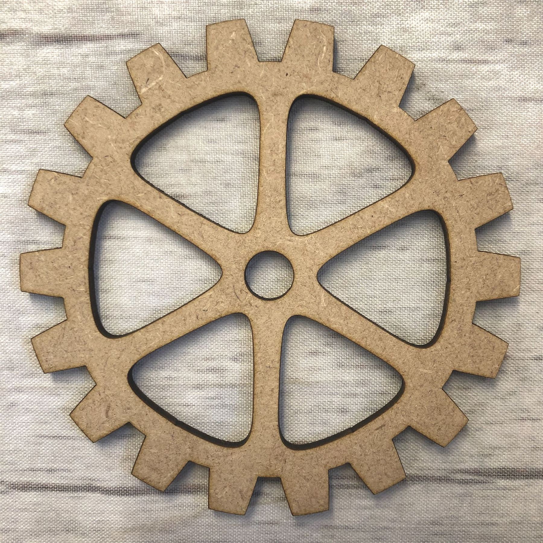 Cog 2 MDF Wood Miscellaneous Base Wooden Blank Craft - Picture 2 of 5