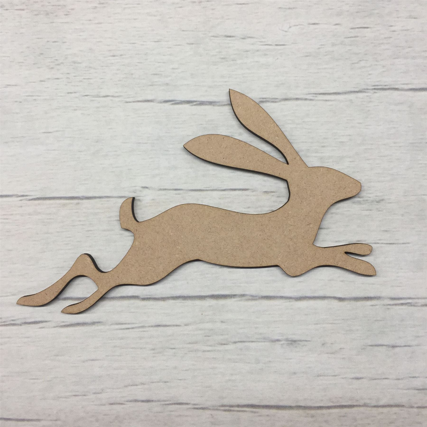Rabbit 7 - Running MDF Wood Base Wooden Blank Craft - Picture 5 of 5