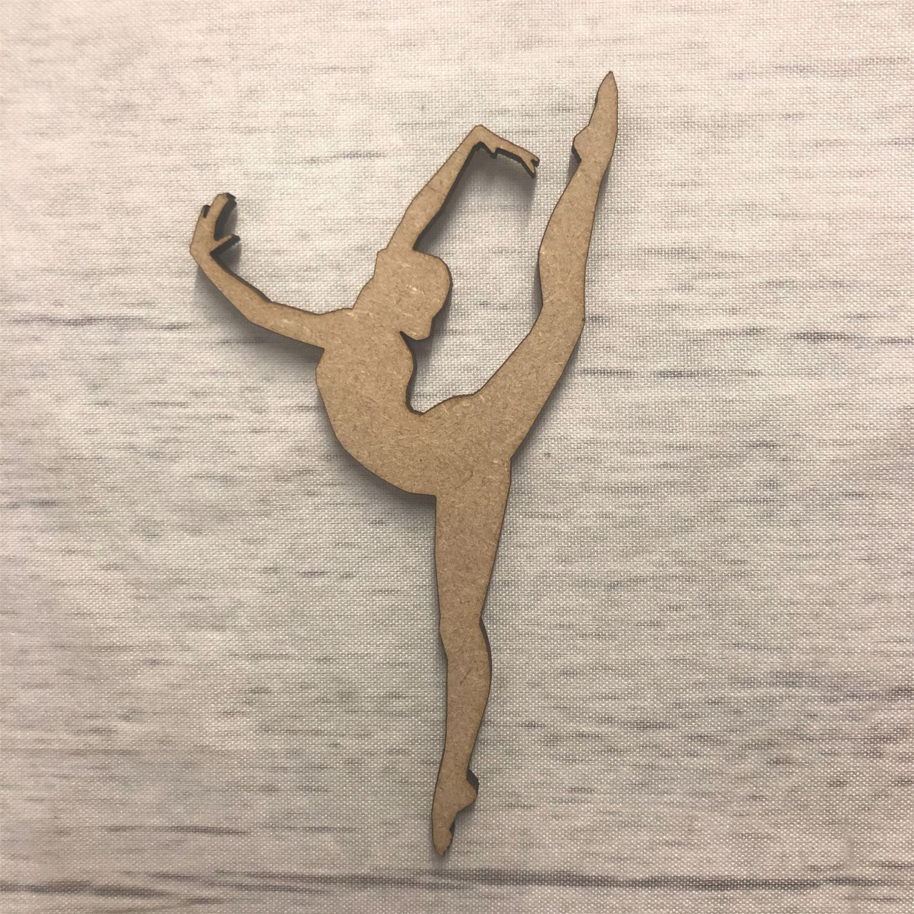 Dancer 1 MDF Wood Sports & Recreation Base Wooden Blank Craft - Picture 2 of 5