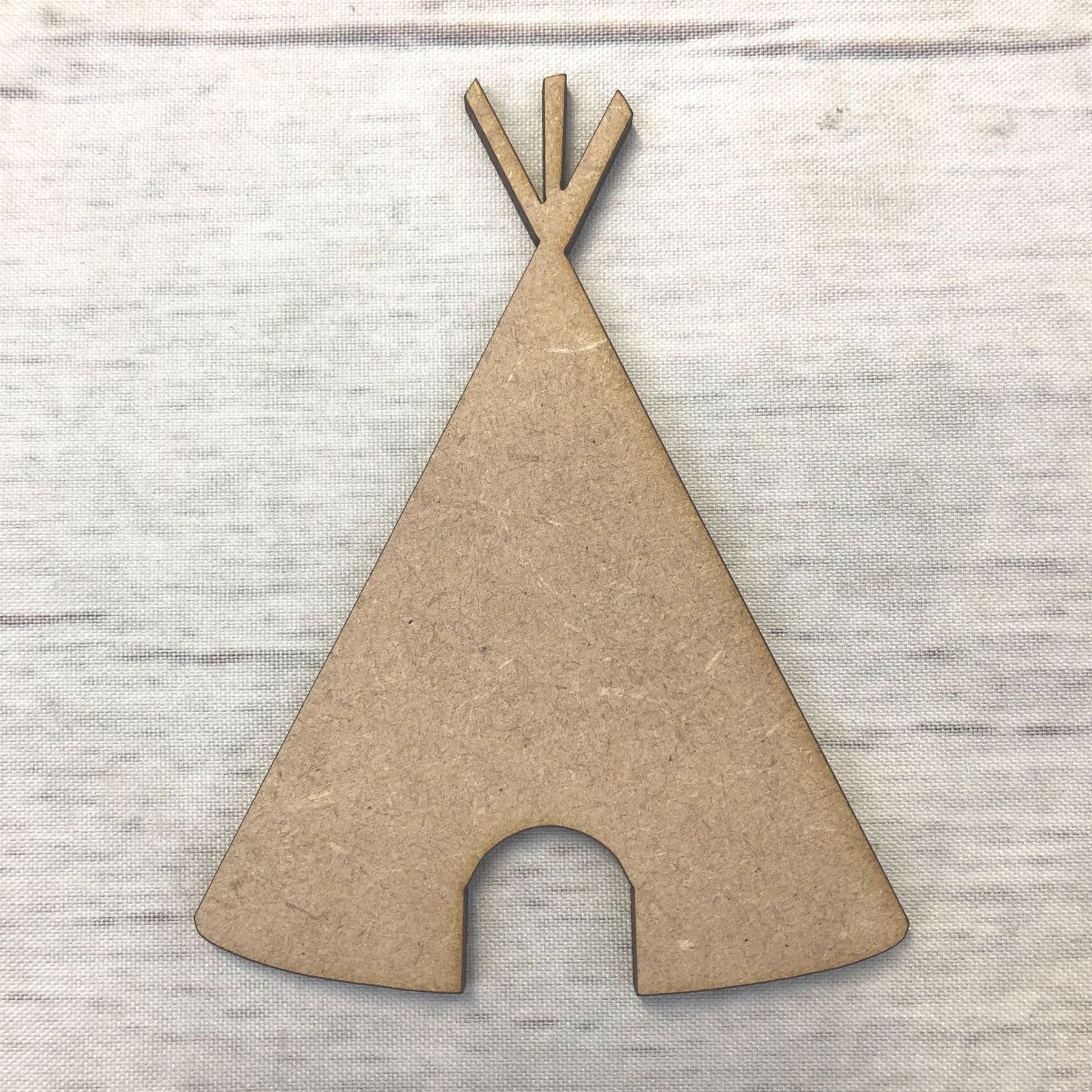 Teepee MDF Wood Sports & Recreation Base Wooden Blank Craft - Picture 2 of 5