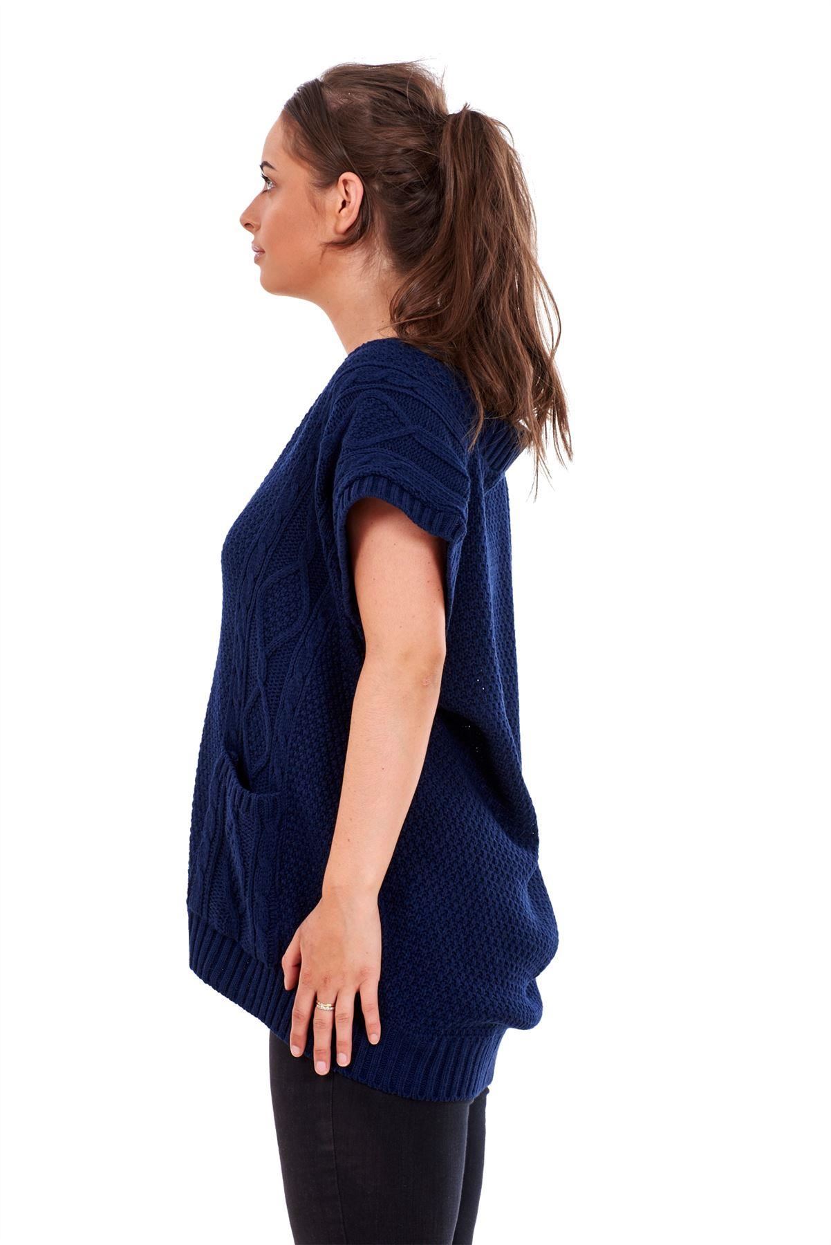 Women Moss Knitted Waistcoat Ladies Pockets Sleeveless Buttons Grandad Cardigan Women Moss Knitted Waistcoat Ladies Pockets Sleeveless Buttons Grandad Cardigan