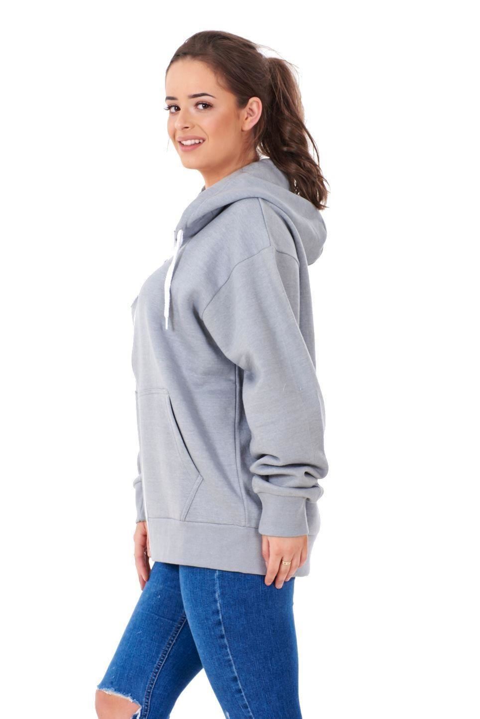 Ladies Plus Size Hoodies Branded Plain Zipper Hooded Top Sweatshirt 18 to 32 | eBay