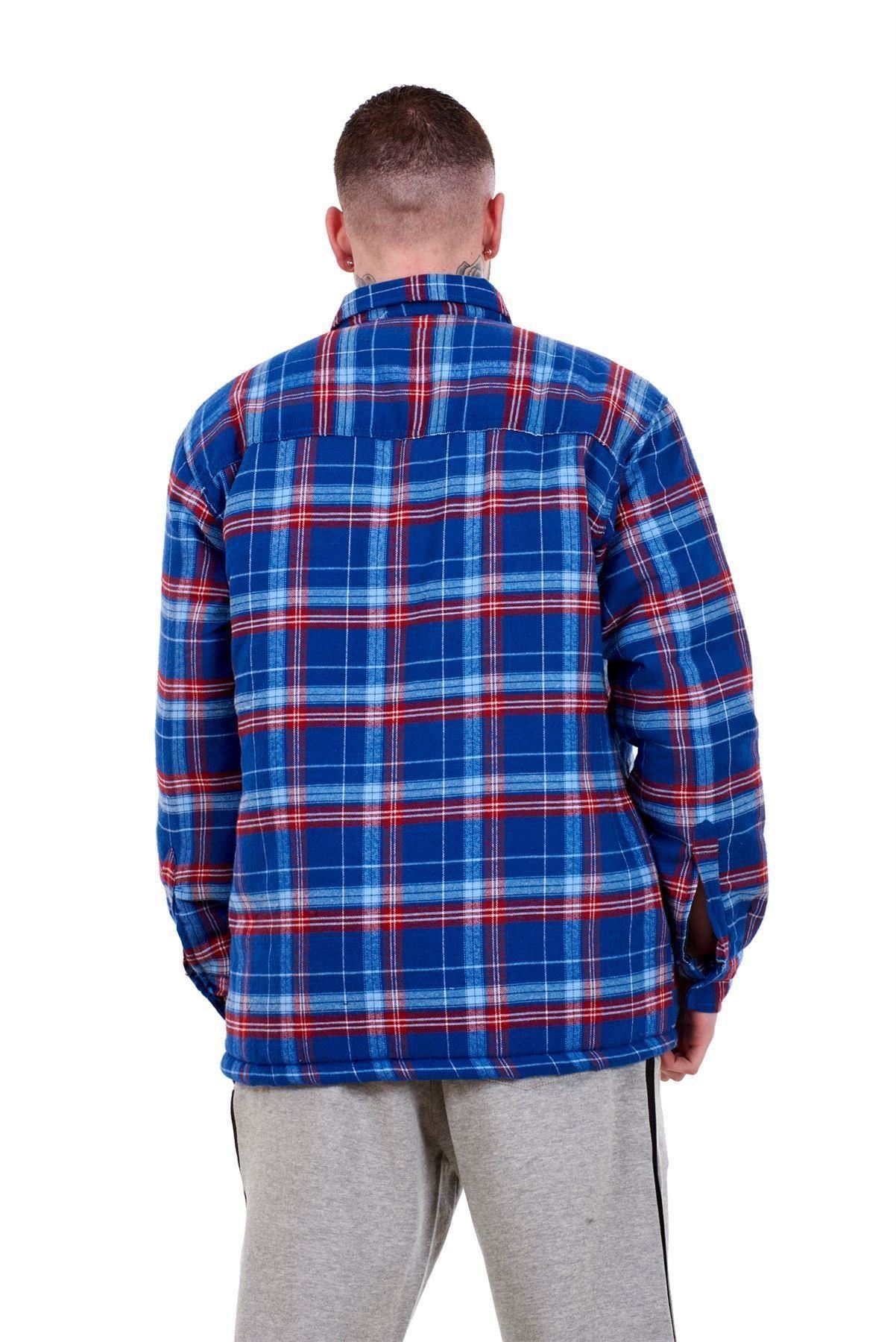 MENS FLANNEL PADDED Work Shirt Yarn Dyed Quilted Lumberjack Jacket