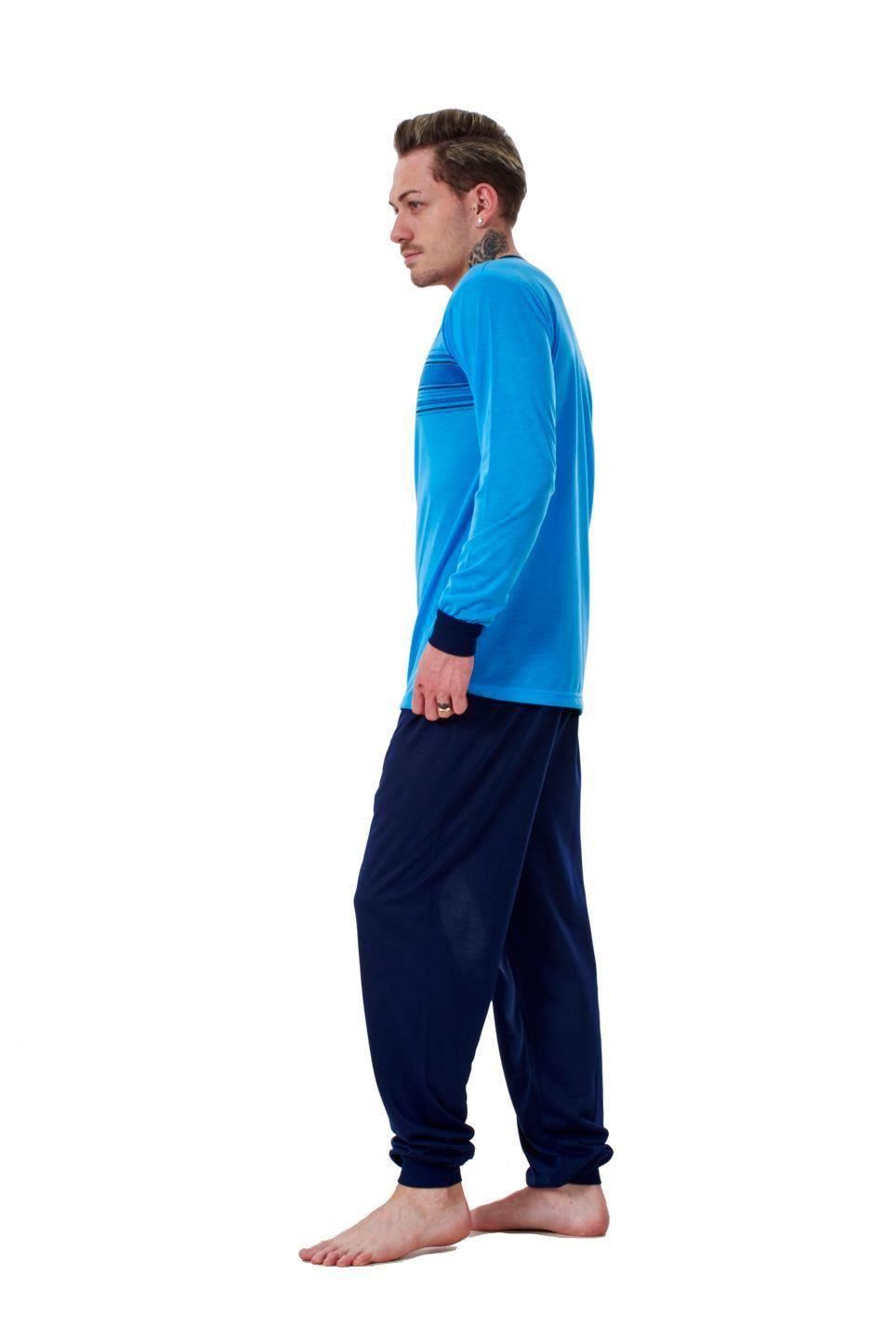 New Mens Pyjama Set Aztec Rich Cotton Henley Style Lounge Sleepwear PJs