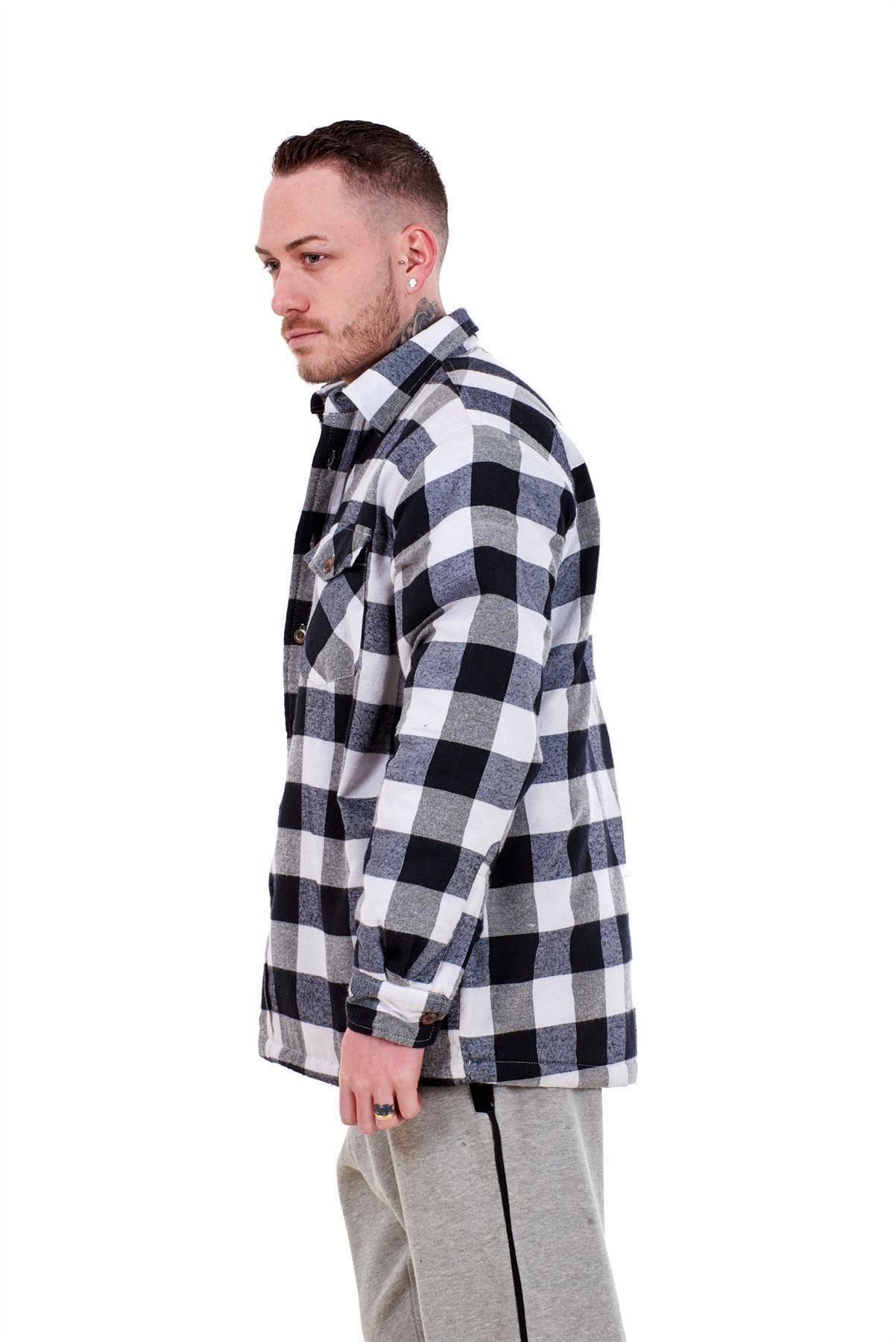 Para Hombre Franela Camisa De Trabajo Acolchada hilado Para Hombre Franela Camisa De Trabajo Acolchada hilado