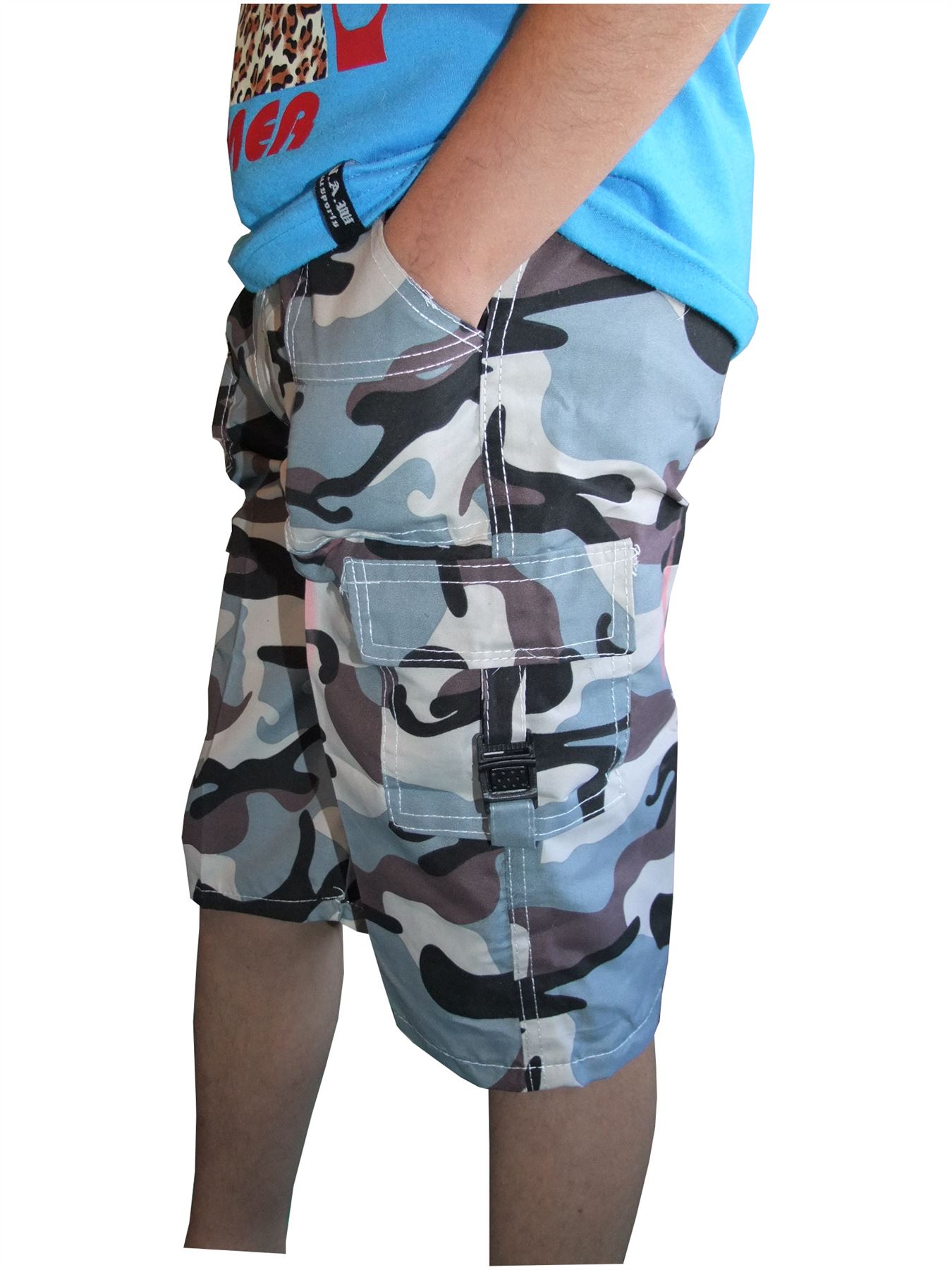 Boys Camouflage Shorts Militery Army Print Knee Length Kids age 3 to 14