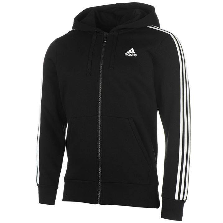 adidas essentials 3 stripe hoodie