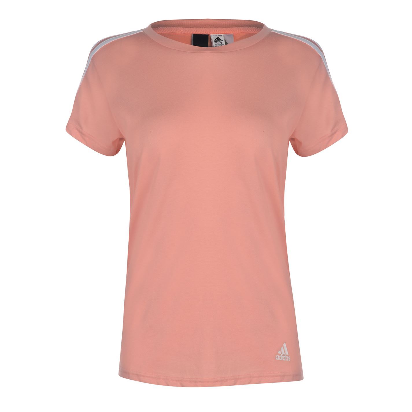 adidas essentials 3 stripe t shirt ladies adidas essentials 3 stripe t shirt ladies