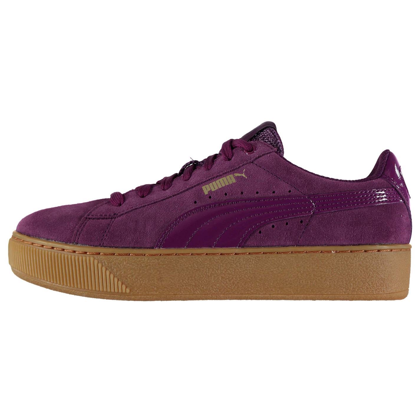 Puma Women Vikky Platform Trainers Sneakers Lace Up Puma Women Vikky Platform Trainers Sneakers Lace Up
