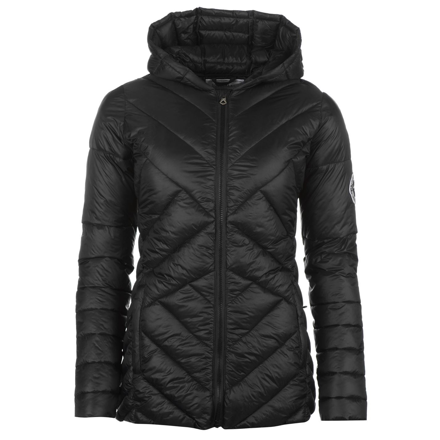 SoulCal Womens Micro Bubble Hooded Jacket Padded Coat Top Lightweight