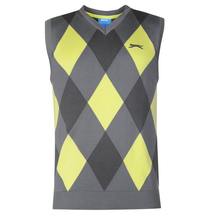 Slazenger Gents Mens Knitted Vest Golf Sleeveless Sweater VNeck