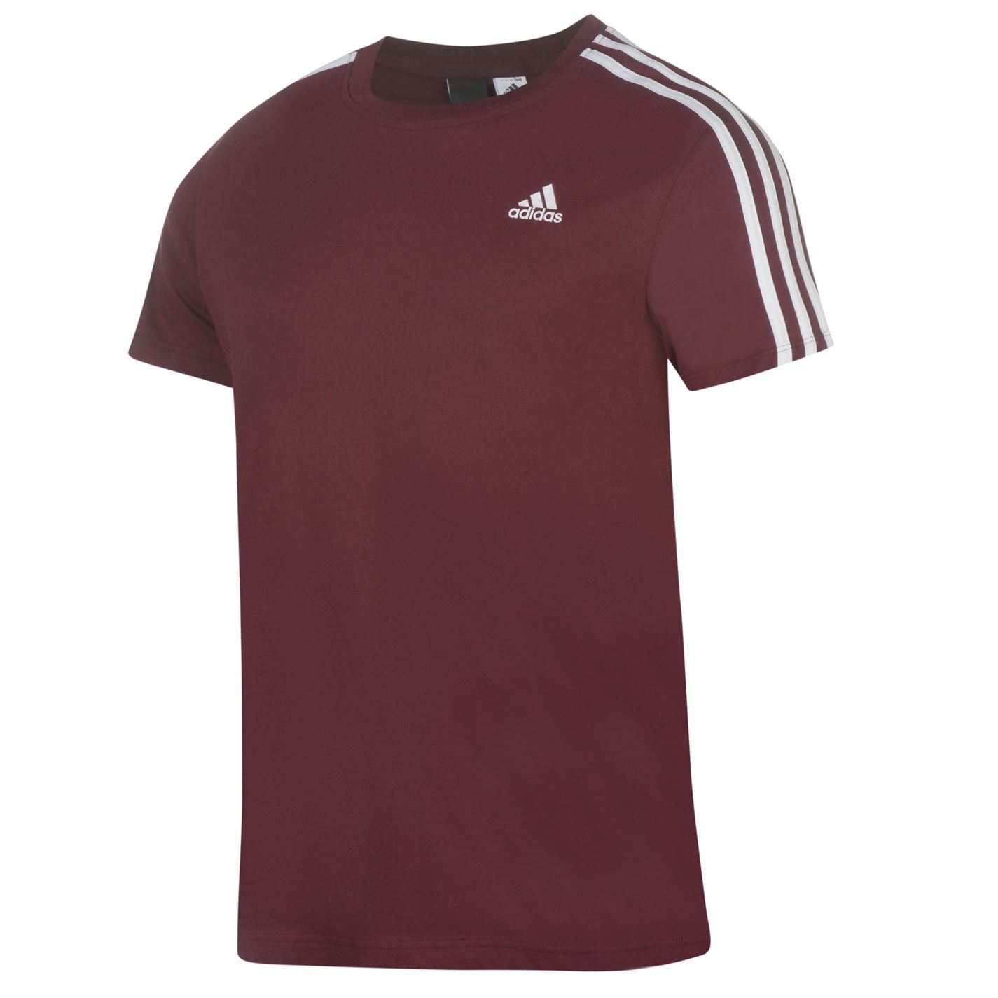 adidas essentials 3 stripe t shirt adidas essentials 3 stripe t shirt