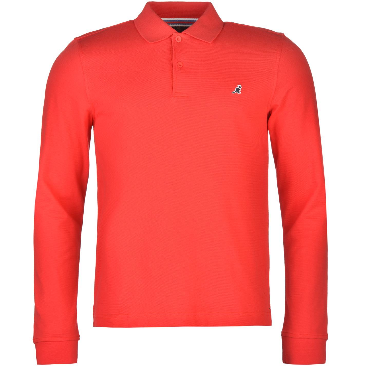 Kangol Mens Brit Long Sleeve Polo T Shirt Tee Top Classic Fit Ribbed Cuffs eBay