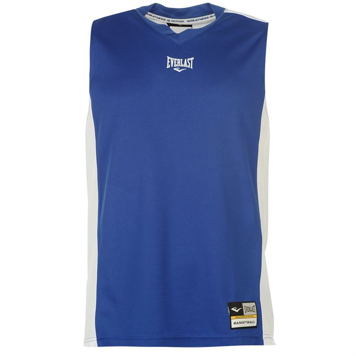 Everlast Mens Basketball Jersey V Neck Sleeveless Sports Training