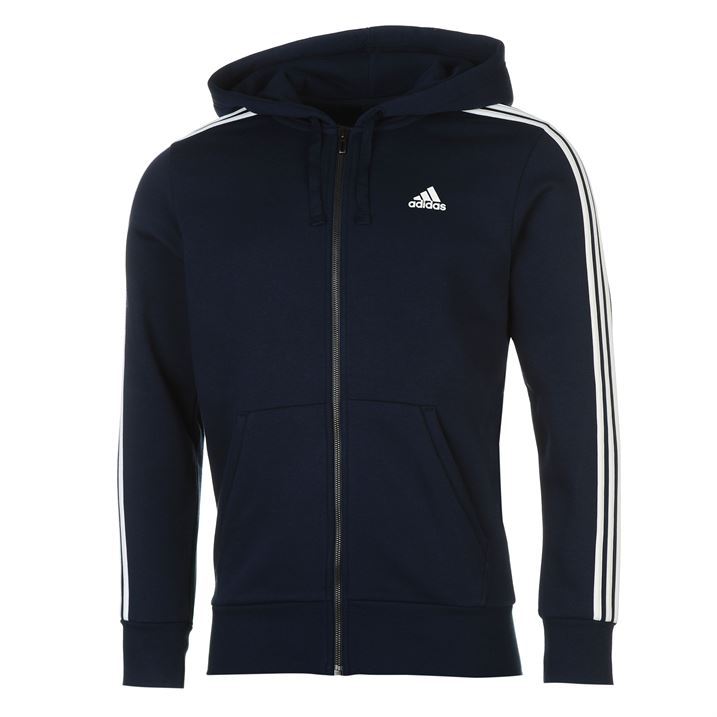 adidas essentials 3 stripe hoodie