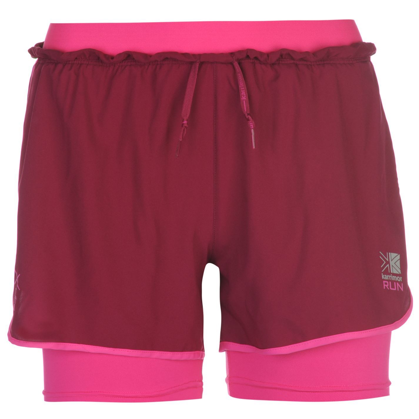 Karrimor Womens X 2 in 1 Running Shorts Pants Trousers Bottoms