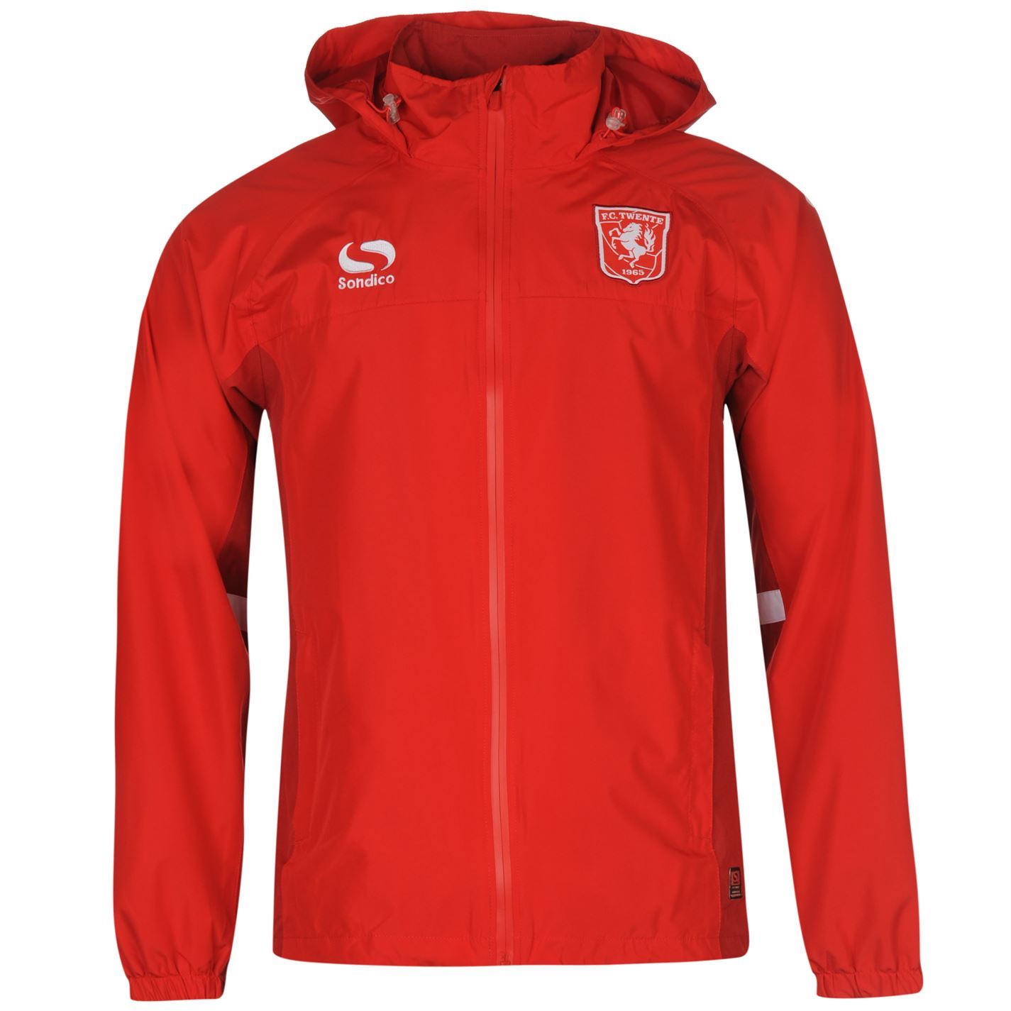 Sondico Mens Gents FC Twente Rain Jacket Football Zipped Overcoat